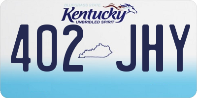 KY license plate 402JHY