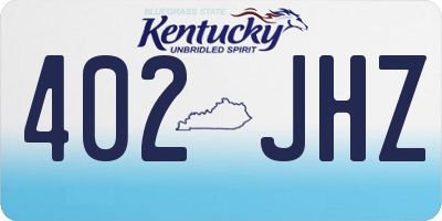 KY license plate 402JHZ