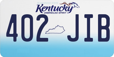 KY license plate 402JIB
