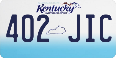 KY license plate 402JIC