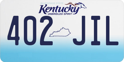 KY license plate 402JIL