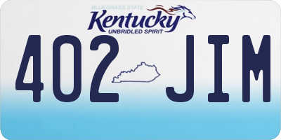 KY license plate 402JIM