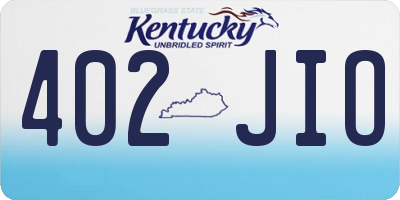KY license plate 402JIO