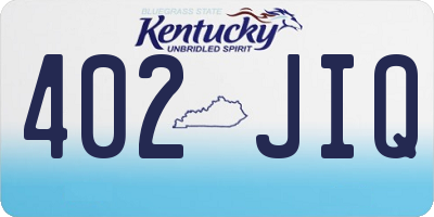 KY license plate 402JIQ