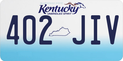 KY license plate 402JIV