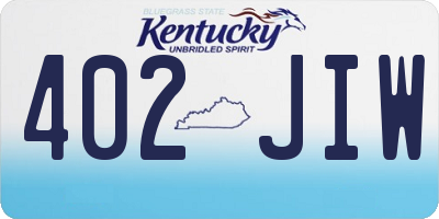 KY license plate 402JIW
