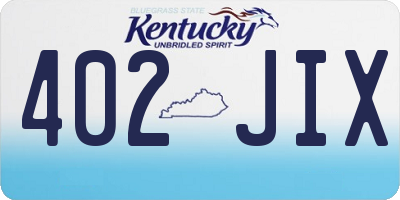 KY license plate 402JIX