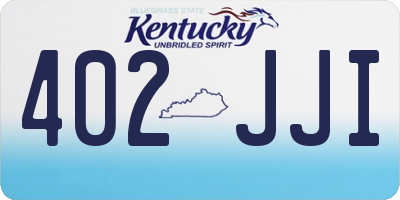 KY license plate 402JJI