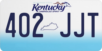 KY license plate 402JJT