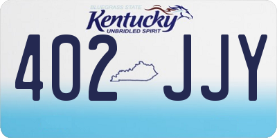 KY license plate 402JJY