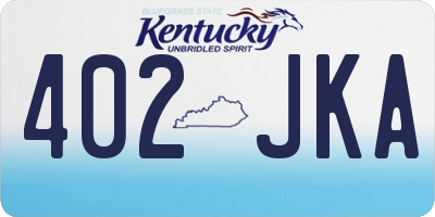 KY license plate 402JKA