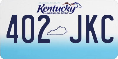 KY license plate 402JKC