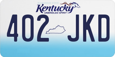 KY license plate 402JKD