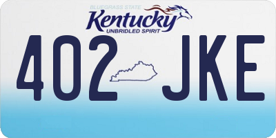KY license plate 402JKE