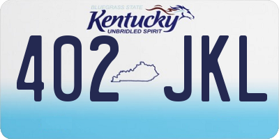 KY license plate 402JKL