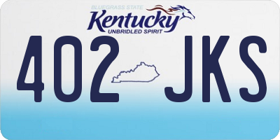 KY license plate 402JKS