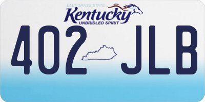 KY license plate 402JLB