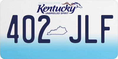 KY license plate 402JLF