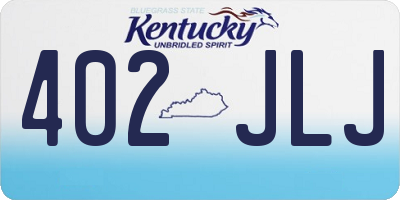KY license plate 402JLJ
