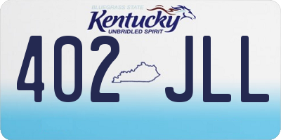 KY license plate 402JLL