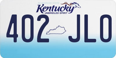 KY license plate 402JLO