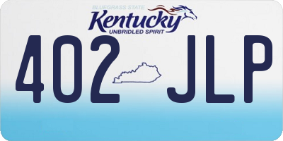 KY license plate 402JLP