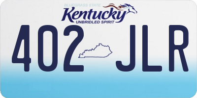 KY license plate 402JLR