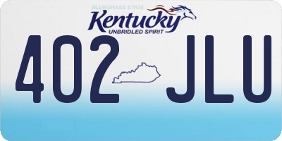 KY license plate 402JLU