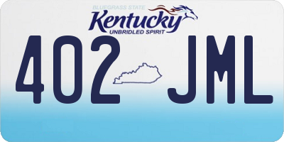 KY license plate 402JML