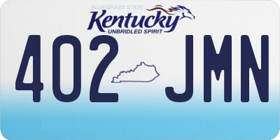 KY license plate 402JMN