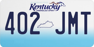 KY license plate 402JMT