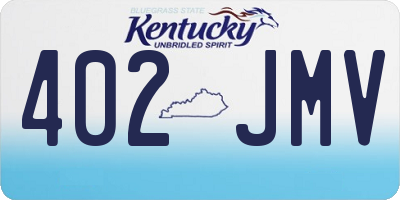 KY license plate 402JMV