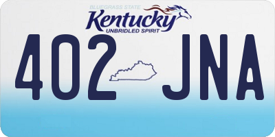 KY license plate 402JNA