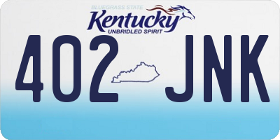 KY license plate 402JNK