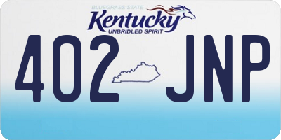 KY license plate 402JNP
