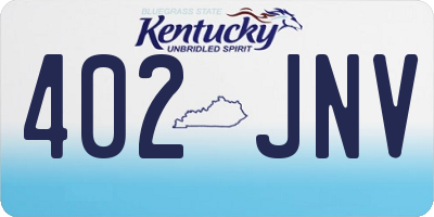 KY license plate 402JNV