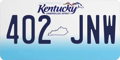 KY license plate 402JNW