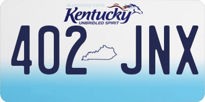 KY license plate 402JNX