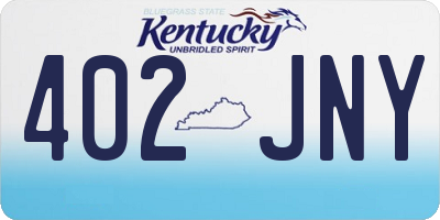 KY license plate 402JNY