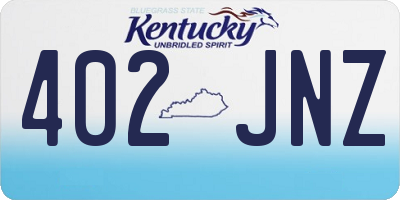 KY license plate 402JNZ