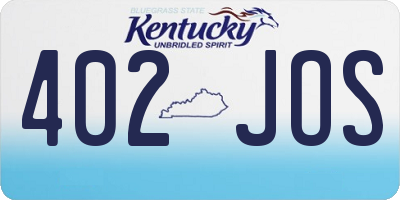 KY license plate 402JOS
