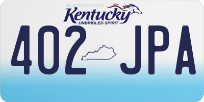 KY license plate 402JPA