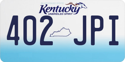 KY license plate 402JPI