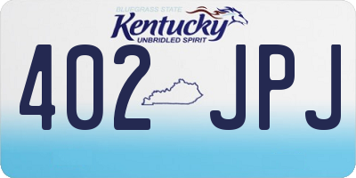 KY license plate 402JPJ