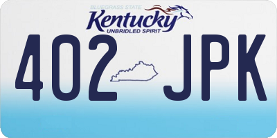 KY license plate 402JPK