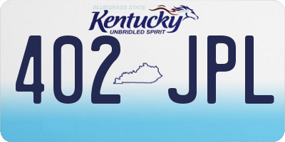 KY license plate 402JPL