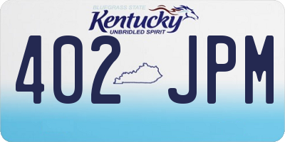 KY license plate 402JPM