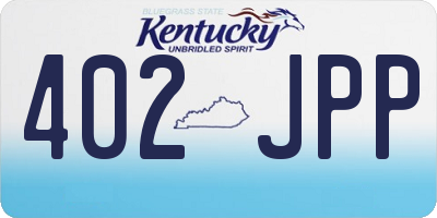 KY license plate 402JPP