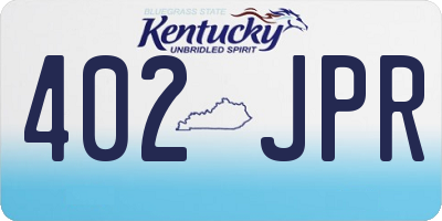 KY license plate 402JPR
