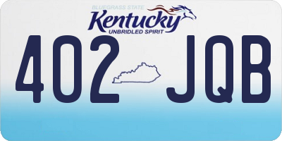 KY license plate 402JQB